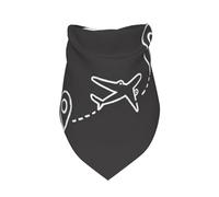 Imprimer L'Itinéraire De L'Avion Bandanas Chien Élégant Bandana Chien Lavable Foulard Triangle pour Chiens Chat Animal De Compagnie
