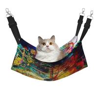 Imprimer Note de Musique en Bois coloré,Hamac Suspendu pour Chat, lit Suspendu Doux Double Face pour Petits Chiens,L