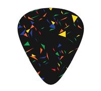 Imprimer Triangles Abstrait Confetti,Lot de 12 médiators de guitare, 3 épaisseurs différentes pour guitare acoustique, basse, ukulélé