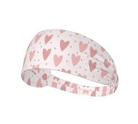 Imprimer Un Joli Motif de cœurs,Bandeau de Sport Unisexe, Bandeau élastique Multi-usages pour Cheveux