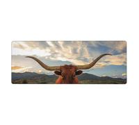 Imprimer Vache Animal,Grand Tapis de Souris pour Bureau, Clavier d'ordinateur, avec Base en Caoutchouc antidérapante, 30 x 80 cm