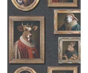 Imprimés d'animaux originaux Regal Animals dans des cadres photo Papier peint moderne à thème Multi Muriva 102575