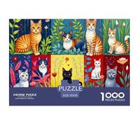 Imprimés d'art colorés de Chat Matériau Cartonné De Qualité Jeu De Puzzle Classique, Parfait pour Le Partage Familial Et Le Divertissement Intérieur 70x50cm/1000pcs