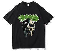 Imprimés T-Shirts MF Doom Décontracté Détachés T-Shirts Manches Courtes Coton Drôle De T-Shirt T-Shirt Col Ras du Cou Hip Hop Tee Shirt Manches Courtes Tops-Black||XXS