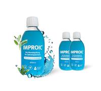 IMPROIC Lot de 3 bains de bouche pour implants dentaires - Avec acide hyaluronique, fluorure et substances naturelles fonctionnelles - Protège les dents et les implants dentaires contre les