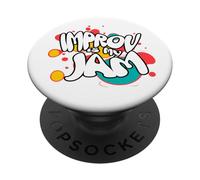 Improv is My Jam Actors Fun Improvisation Artist Design PopSockets PopGrip Adhésif