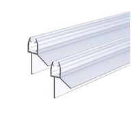 IMPTS Joint de porte de douche - 2 x 100 cm - Joint de douche pour épaisseur de verre de 5 mm et 6 mm - Protection contre les projections d'eau - Transparent