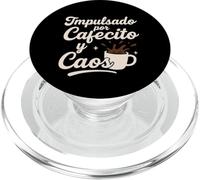 Impulsado Por Cafecito Y Caos Inscription Humoristique Latina Coffee PopSockets PopGrip pour MagSafe