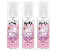 Impulse Body Fragrance Mist Self Love With Rose Petals & Cedarwood Scent 150ml, 3 Pack