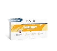 Impulse Nutrition - 4 Barres Protéinées Crispy Chocolat - 11g Protéines, Riche en Fibres, Faible en Sucres - Prise de Masse, Énergie & Plaisir - Snack Protéiné - Encas Sain - Texture crunchy