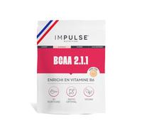 Impulse Nutrition - BCAA 2.1.1 Saveur Pêche - Acides Aminés - 240g | Réduction Fatigue - Vitamine B6, 7g BCAA par Dose, Ratio Optimal 2.1.1 - Vegan - Sans Arôme Artificiel - Fabriqué en France