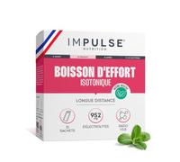Impulse Nutrition - Boisson Isotonique Effort Menthe - BCAA - 10 sachets | Longue Distance - 3 Sources Glucides, Électrolytes, Magnésium & Potassium - Technologie Pulsactive® - Fabriqué en France