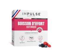 Impulse Nutrition - Boisson Isotonique Fruits Rouges - BCAA - 10 sachets | Longue Distance - 3 Sources Glucides, Électrolytes, Magnésium & Potassium - Technologie Pulsactive® - Fabriqué en France