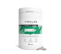 IMPULSE NUTRITION - Complément Alimentaire Sommeil - Mélatonine 1,9 mg, Vitamine B6, Tryptophane - Endormissement rapide, sommeil réparateur, réduction fatigue - 30 gélules - Fabriqué en France