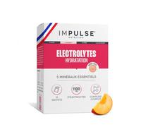 Impulse Nutrition - Électrolytes Pêche - Hydratation, Effort - 15 sachets