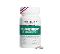 Impulse Nutrition - Pré-Probiotiques - 20 Mds d'UFC/Jour - 30 jours | Digestion, Microbiote & Immunité - Équilibre Intestinal Optimal - 10 souches, Inuline, FOS - Fabriqué en France