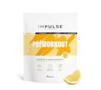 Impulse Nutrition - Preworkout poudre Citron 350g - Pre Workout avec Caféine 200mg, BCAA, Arginine, Citrulline, Acides Aminés - Complément Alimentaire Énergie, Endurance, Focus µ- Fabriqué en France
