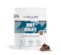 Impulse Nutrition - Whey Isolate Chocolat - Protéines et BCAA - 25g Protéines/Portion - Digestion Facilitée - Faible en Sucres - Boisson Récupération - Sport et Performance - 750g - Fabriqué en France