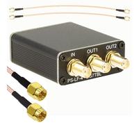 Impulsfoto Répartiteur d'antenne HF 1 IN 4 sorties + 2 câbles SMA | 10 kHz à 1,5 GHz | 50 Ohm | Connexion de jusqu'à 4 récepteurs avec une antenne | par exemple pour récepteur SDR pour SWL