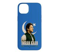 Imran Khan Green Star Portrait Vertical Poster Layout Coque pour iPhone 14 Plus