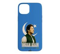 Imran Khan Green Star Portrait Vertical Poster Layout Coque pour iPhone 15 Plus