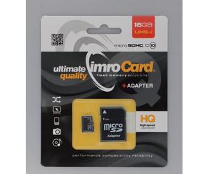IMRO 10/16G UHS-I ADP mémoire flash 16 Go MicroSDHC Classe 10