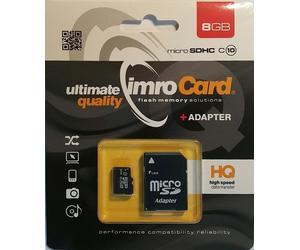 IMRO 10/8G ADP mémoire flash 8 Go MicroSDHC Classe 10