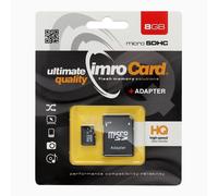 IMRO 4/8G ADP, 8 Go, MicroSDHC, Classe 4, Noir