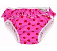 ImseVimse - Maillot cubrepañales NB 4-6kg Rose (pinke Punkte Rüschchen)