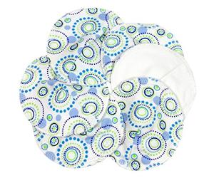 ImseVimse Orbit Lot de 6 paires de coussinets d'allaitement en coton Bleu