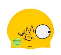 IMSPIRA Bonnet De Bain Bonnet De Natation Silicone SwimSon Design Amusant Unisexe Adulte Enfant 6 Ans Piscine Entrainement Competition Aquagym Waterpolo Eaux Ouvertes Cadeau Original Famille