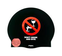 IMSPIRA Bonnet de Bain Silicone Dont Drink and Dive Bonnet de Natation Amusant Drole pour Adulte et Enfant des 6 Ans Piscine Entrainement Competition Aquagym Waterpolo eaux Libres Ironman Triathlon