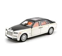 imtfzct Rolls Royce Phantom 1/18 Voiture miniature à roulettes en métal moulé sous pression - Voiture miniature classique à deux portes - Logo pliable - Cadeau (blanc)
