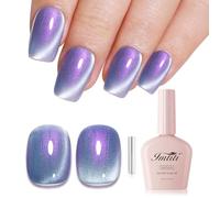 Imtiti Aurora Cat Eye Gel Polish, Pearl Blue Purple Holographic Glitter Magnetic UV Soak Off Gel Nail Polish (0.34 Fl Oz-994)