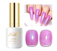 Imtiti Aurora Mermaid Violet Bleu Gel Vernis à Ongles, 15ml Gel Vernis à Ongles Perles Brillant Shell Trempé U V Gel Vernis à Ongles Bricolage Manucure 1 PièCe