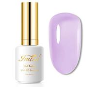 Imtiti Lavande Violet Vernis Semi Permanent, 15ml French Semi Permanent Lavande Violet Naturel Cristal Gel Nail Polish Soak Off UV Led Vernis À Ongles Gels Semi-Permanents Transparent Manucure
