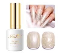 Imtiti Pearl Milky Gel Vernis à Ongles, 15ml CrèMe LéGèRe Paillettes TrempéEs Led Vernis à Ongles Manucure Initiation Salon De Manucure Bricolage à La Maison 1 PièCe