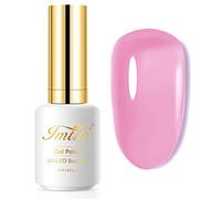 Imtiti Rose Vernis Semi Permanent, 15ml French Semi Permanent Rose Nude Naturel Cristal Gel Nail Polish Soak Off UV Led Vernis À Ongles Gels Semi-Permanents Transparent Gelée Cristal Manucure