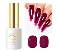 Imtiti Rot UV Nagellack, Kirschen Chutney Rot UV Gel Nagellack Soak Off Led Gel Nail Polish Herbst Winter Gel Nagellack DIY Nagel Kunst Starter Maniküre Salon Gellack UV Kit 15ML