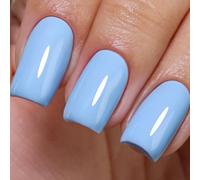 Imtiti Vernis à ongles en gel, 1Pcs Bleu Pastel Vernis à ongles LED UV, longue durée, manucure de salon à la maison pour le printemps et l'été (10ML-966)