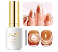 Imtiti Vernis Semi Permanent Magnétique, 15ml Brun Nude Cristal Pailleté Cat Eye Vernis Gel UV Avec Aimant Cateye Gel Nail Polish Holographique Glitter Galaxy Vernis À Ongles Gels Nail Kit