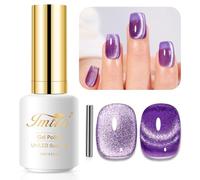 Imtiti Vernis Semi Permanent Magnétique, 15ML Lavender Violet Cristal Pailleté Cat Eye Vernis Gel UV Avec Aimant Cateye Gel Nail Polish Holographique Glitter Galaxy Vernis À Ongles Gels Art Kit