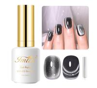 Imtiti Vernis Semi Permanent Moonlight Cat Eye,UV Vernis à Ongles Gel Gris Noir,Holographique Paillettes Magnétique Soak Off Avec bâton Magnétique Pour Nail Art(15 ml)
