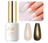 Imtiti Vernis Semi Permanent Perle, 15ML Or Transparent Coquillage Chatoyant Gel Nail Polish Iridescent Nacré Vernis Gel UV Semi Permanent Printemps Été Vernis À Ongles Soak Off Led UV