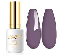 Imtiti Vernis Semi Permanent Violet, 15ml Violet Raisin Vernis Gel UV Semi Permanent UV Led Soak Off Gel Nail Polish French Vernis À Ongles Gels Semi-Permanents DIY Nail Kit Démarrage
