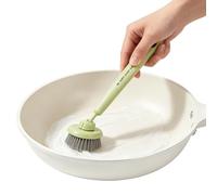 Imtrub Brosse à récurer la Vaisselle - Manche Long rotative,Brosse ménagère pour casseroles et Pots | pour Batterie De Cuisine Poêles Cuisinière Bouteilles Bocaux Éviers Maison Restaurant Salle À