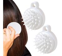 Imtrub Brosse Exfoliante pour Cuir Chevelu - Brosse de Nettoyage Profond à 2 Pièces avec Poils Souples - de Douche pour Shampoing et Soin Capillaire - Pour Cheveux Bouclés Longs Courts Gras