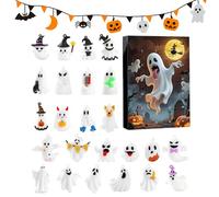 Imtrub Calendrier de compte à rebours d'Halloween 2025 - Calendrier de compte à rebours de 24 jours | Figurine d'Halloween pour mari, fille, homme, famille, garçons, femmes, épouse, adolescent, fils