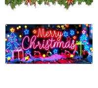 Imtrub Couverture De Porte De Garage De Noël | Grande Décoration Lumineuse Extérieure Imperméable À LED pour Les Fêtes - Bannière Décorative pour Porte De Garage,pour Porche Patio Maison Fête Jardin