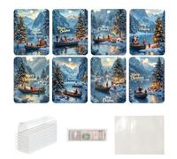 Imtrub Détenteurs d'argent pour cartes de Noël,détenteurs d'argent de Noël pour espèces - Décorations amusantes porte-monnaie 8 pièces - Cartes d'argent de Noël exquises, distributeur d'argent du Père